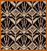 art deco floral knit