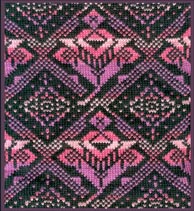 patchwork rose knitted design