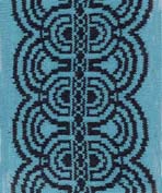 art deco knitted border