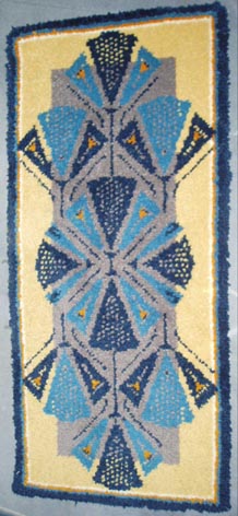 art deco fans rug