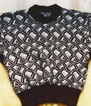 crazy diamond design knitted sweater